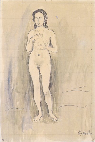 Female Nude Study of Truth by Ferdinand Hodler